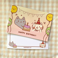 Image 1 of Birthday Cat! Postcard