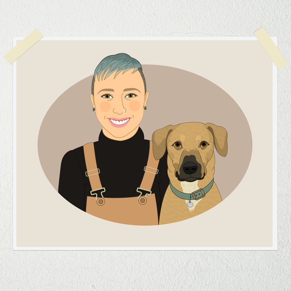 Image of Personalized Portrait with a Pet