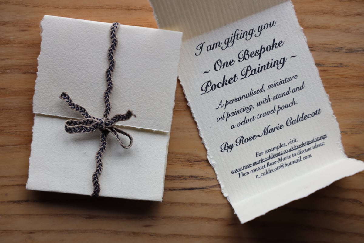 One Bespoke Pocket Painting/ Voucher