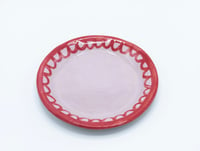 Red & Lilac Lace Plate #2
