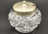 Antique Victorian Cut Crystal Marmalade Jar with Silver Plate Lid 
