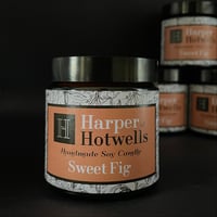 Image 1 of SWEET FIG SOY CANDLE IN A GLASS JAR