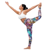 Image 3 of "Cosmic Jazz" Yoga Leggings