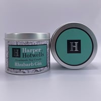 RHUBARB GIN SOY CANDLE IN A TIN