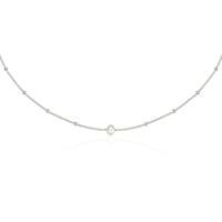 Silver Satellite Single Pearl Choker