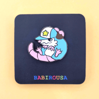 Cool Kid Enamel Pin (babirousa vtg)