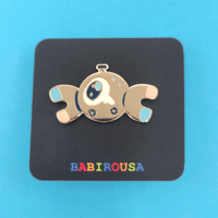 Magnimite Chrome Enamel Pin (babirousa vtg)