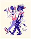 Sleezy Cats - Art Print