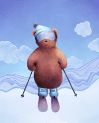 Image 1 of ski bear card 