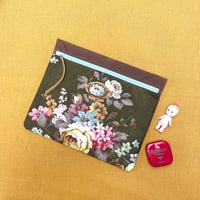 Image 1 of Vintage French Blooms Large Zip Pouch