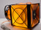 Image of Orange 'Cage Blown Style' Lantern Lamp