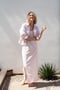 Image of Long Slip Dress with Tie Lt Pink