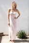 Image of Long Slip Dress with Tie Lt Pink