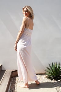 Image 1 of Long Slip Dress with Tie Lt Pink