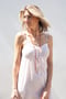 Image of Long Slip Dress with Tie Lt Pink