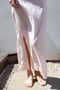 Image of Long Slip Dress with Tie Lt Pink