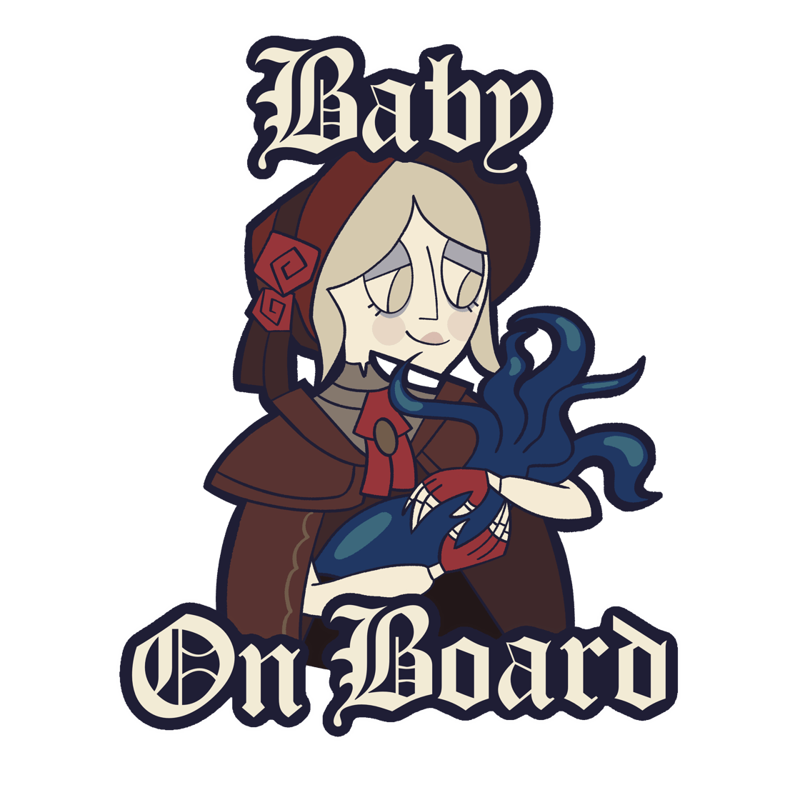 Image of Baby on Board Doll Sticker