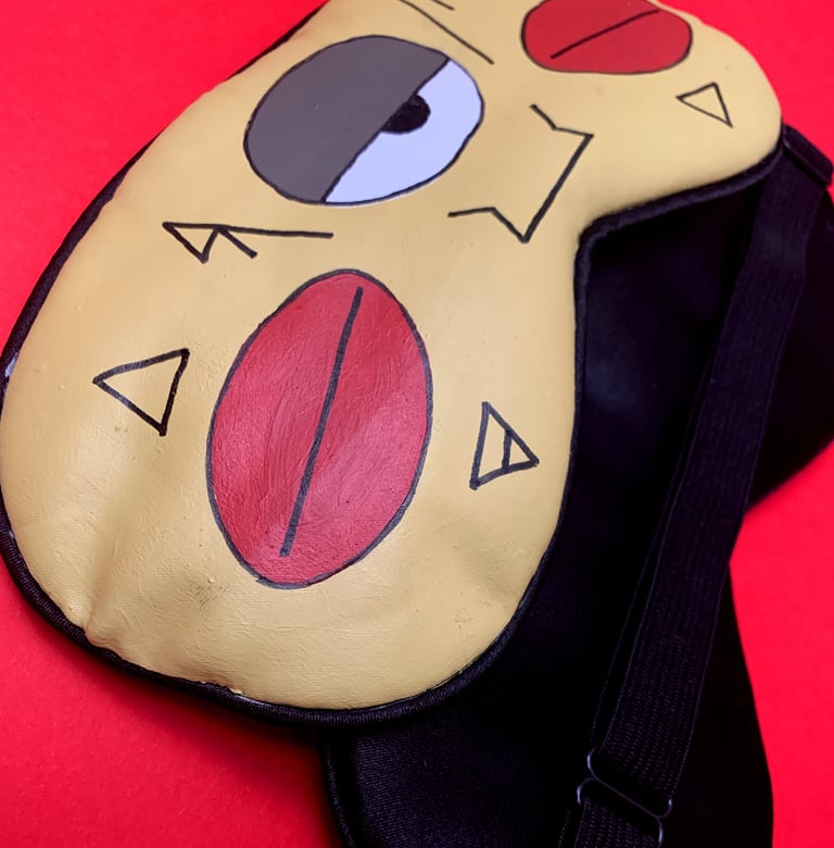 Dream Mask Y hand painted and stuffed with MUGWORT