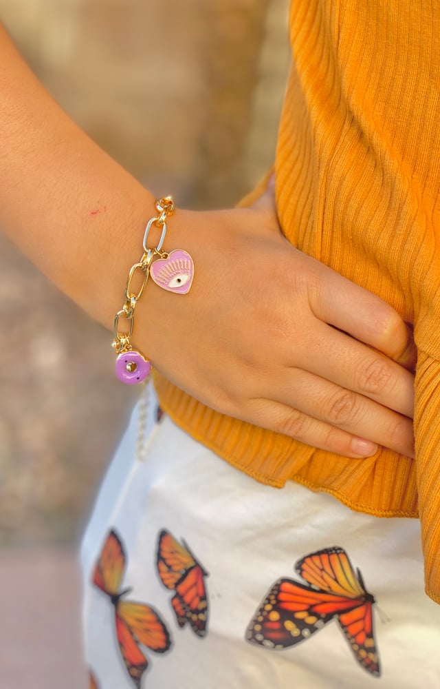Image of Donut Charm Bracelet 