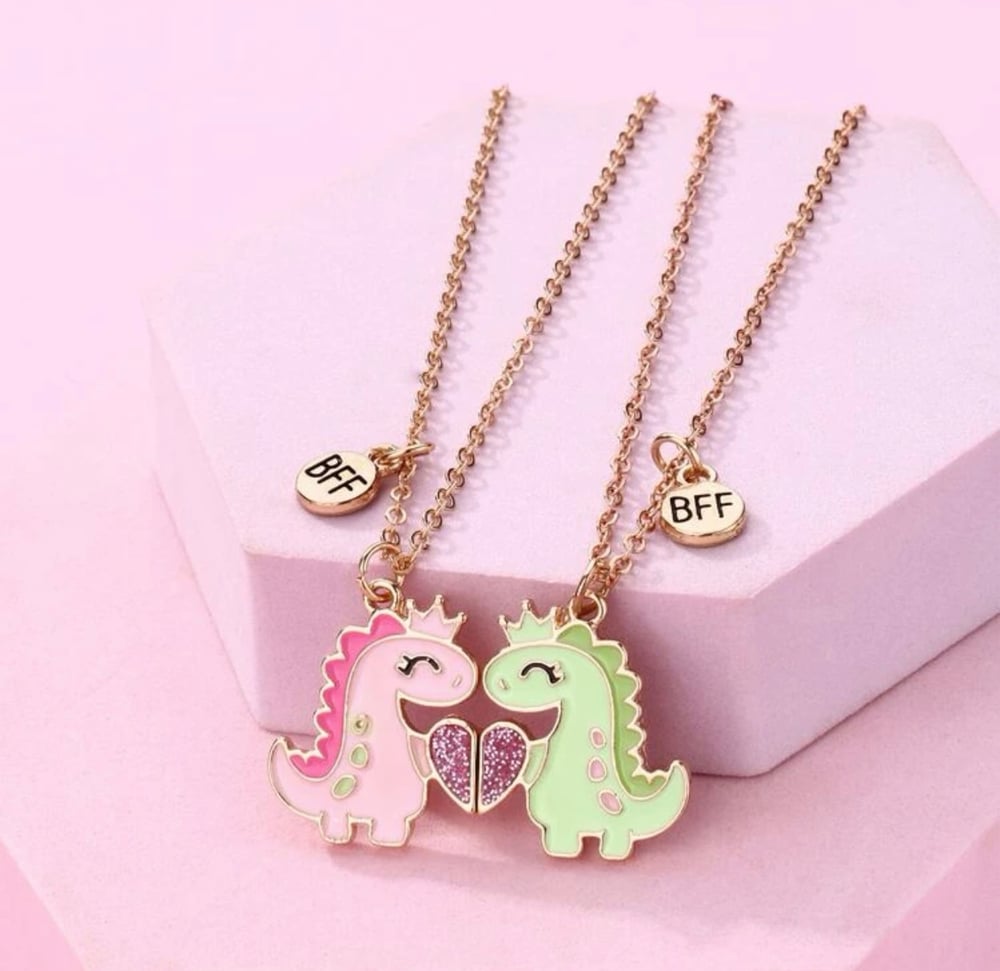 Image of Dinosaur BFF Necklace 