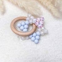 Image 1 of Anneau de dentition .. Hortensia & illusion bleue .. Etoile