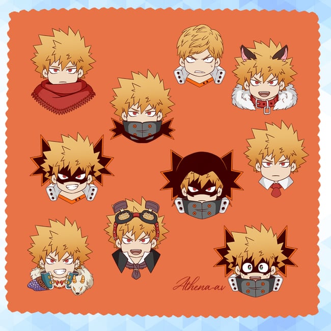 [PREORDER] BKDK CHIBI FACES GLASSES WIPES | Athena-av