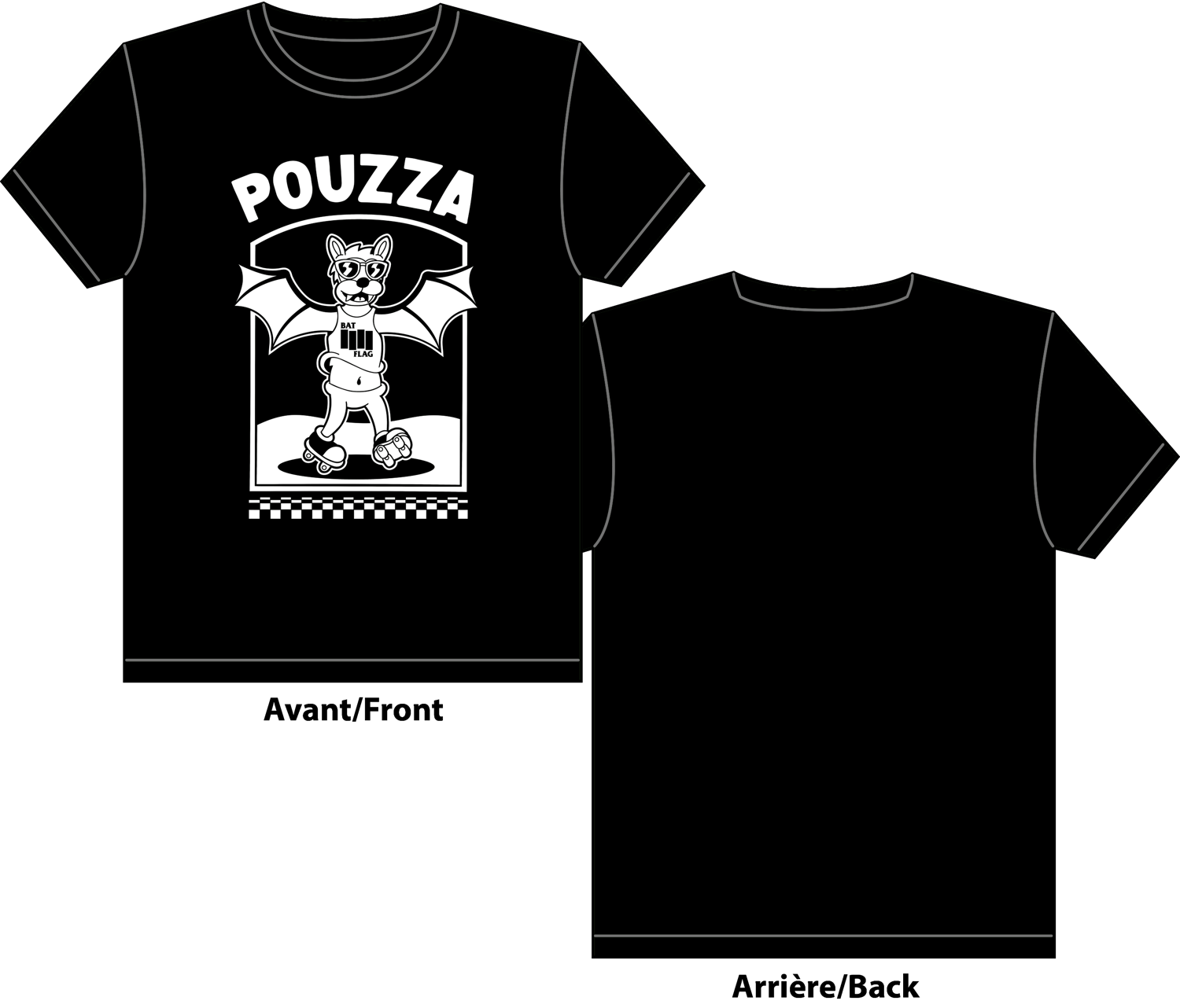 Image of T-Shirt Pouzza " BAT FLAG " by Chris Morin