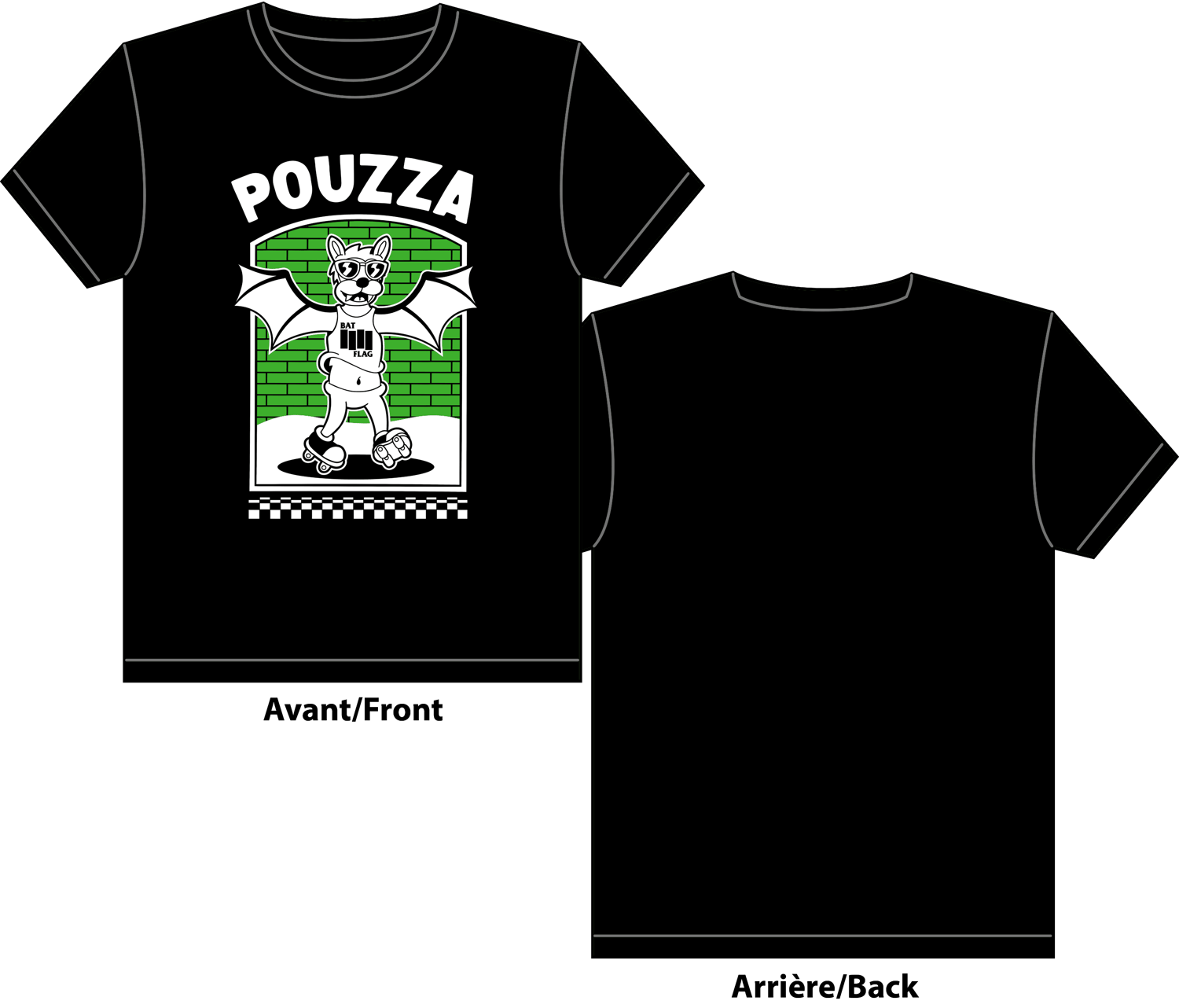 Image of T-Shirt Pouzza " BAT FLAG SPECIAL EDITION " by Chris Morin.