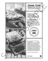 Image 5 of PRE ORDER Typewriter Typing a Typewriter Hand-Signed Typewriter Art Print