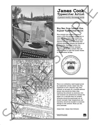 Image 5 of PRE ORDER Big Ben from London Eye, Hand-Signed Print Typewriter Art