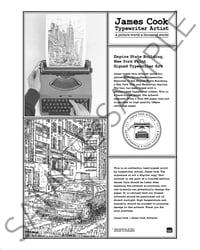 Image 5 of PRE ORDER Empire State Building, New York Print Hand-Signed Typewriter Art