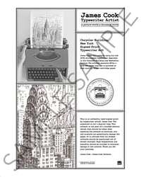 Image 5 of PRE ORDER Chrysler Building, New York Hand-Signed Print Typewriter Art