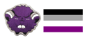 Embroidered Patch 3.25 Inches wide - Asexual