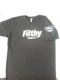 Filthy Supply Co. Team Filthy Logo Retro Arm patch T-shirt Black