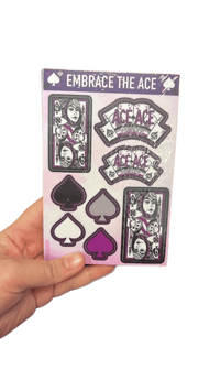 Image 1 of 4X6 Inch - Embrace the Ace Sticker Sheet