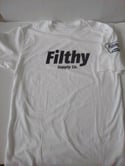 Filthy Supply Team Filthy Logo and Retro Arm patch T-shirt White