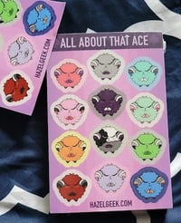 Image 1 of 4X6 Inch - All About that Ace Sticker Sheet