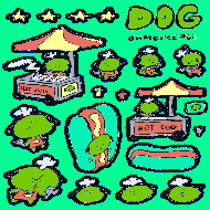 hot dog sticker page