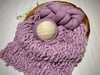 Dusty Plum Newborn Bonnet, Wrap & Layer Photography Prop Set