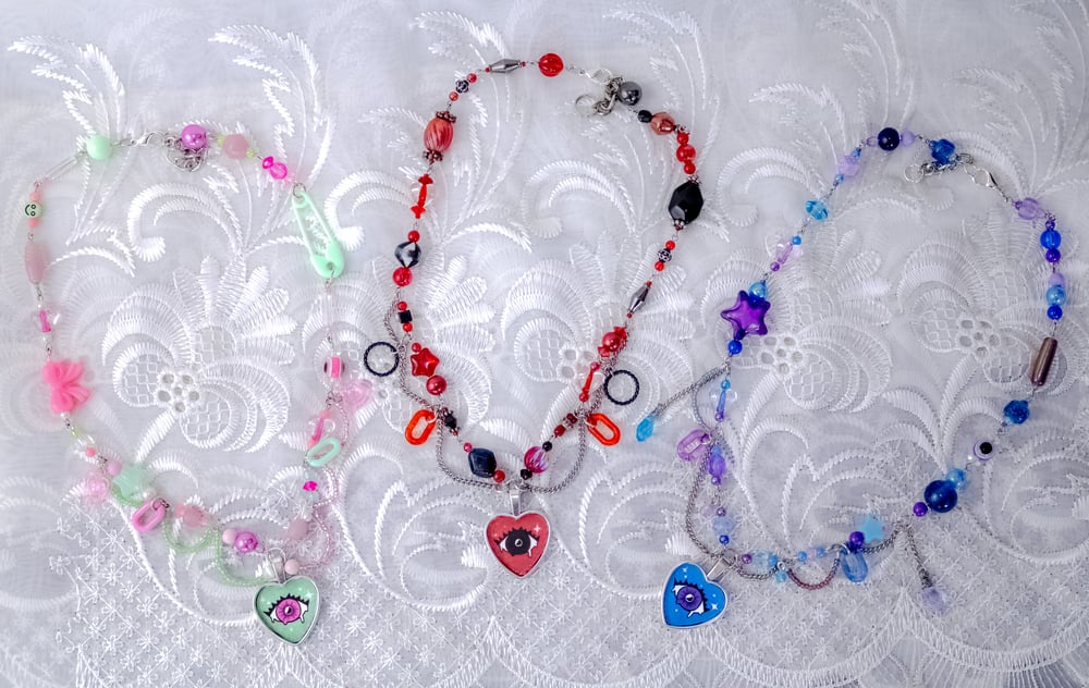 Image of Heart Eyes Necklaces