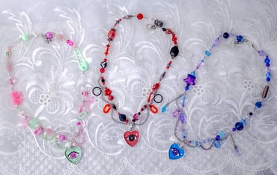 Image of Heart Eyes Necklaces