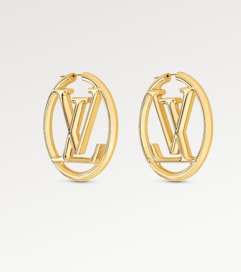 Louis Vuitton Louise Hoop GM Earrings - Brass Hoop, Earrings - LOU777177