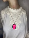 Pink Skull Necklace for Good Luck by Ugly Shyla 