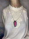 Lucky Pink And Black Coffin Amulet by Ugly Shyla 