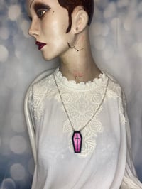 Image 4 of Lucky Pink And Black Coffin Amulet by Ugly Shyla 