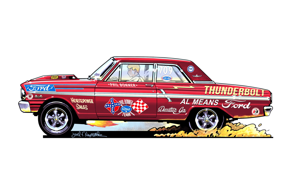 Image of Phil Bonner 1964 Ford Thunderbolt 11x17 Poster