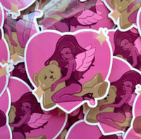 Cupid Girly with Bear Sticker