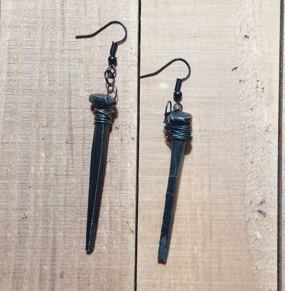 Image of MTO Witch Nail/Coffin Nail Earrings 