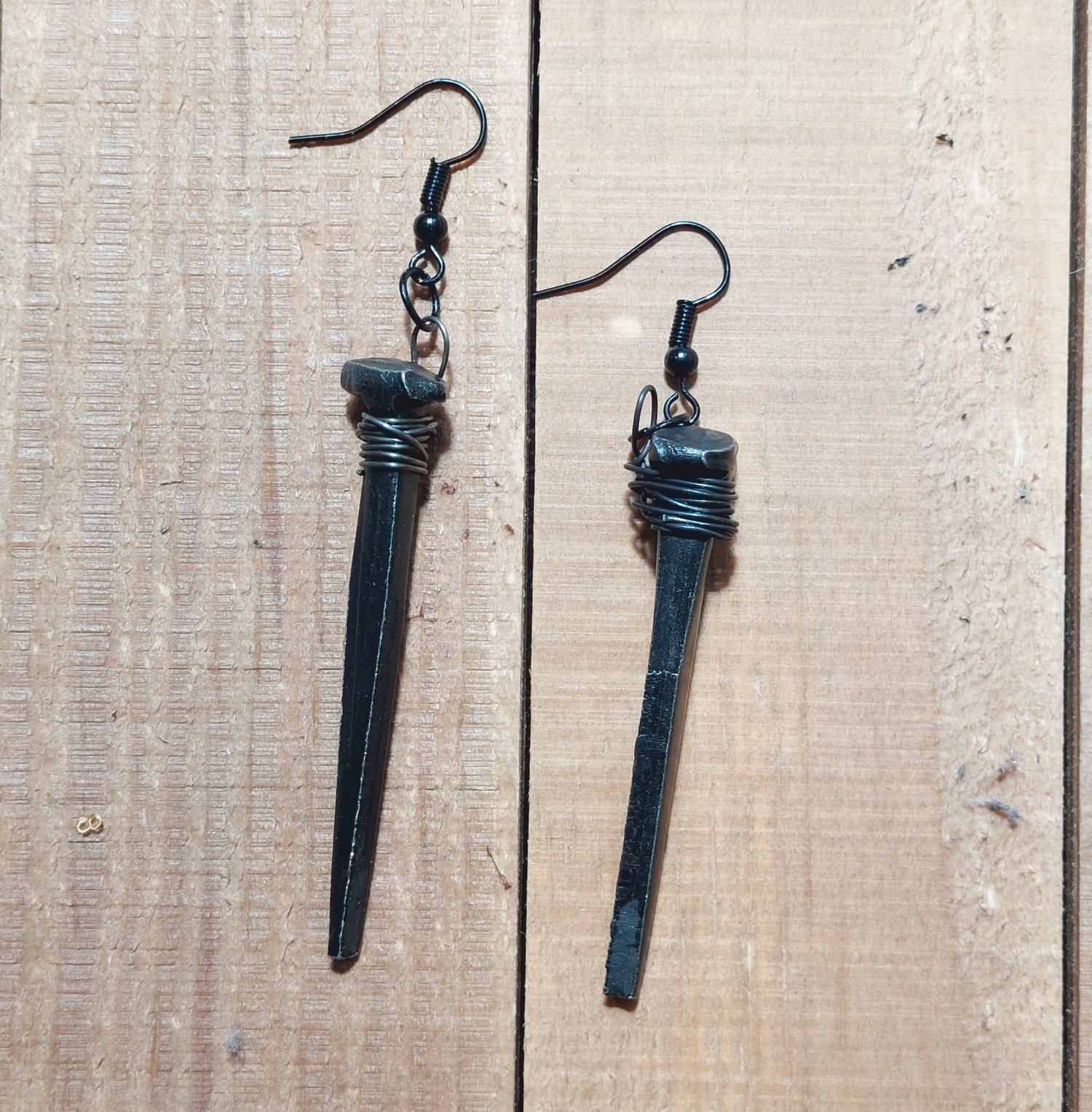 Image of (MTO) 2" Witch Nail/Coffin Nail Earrings 