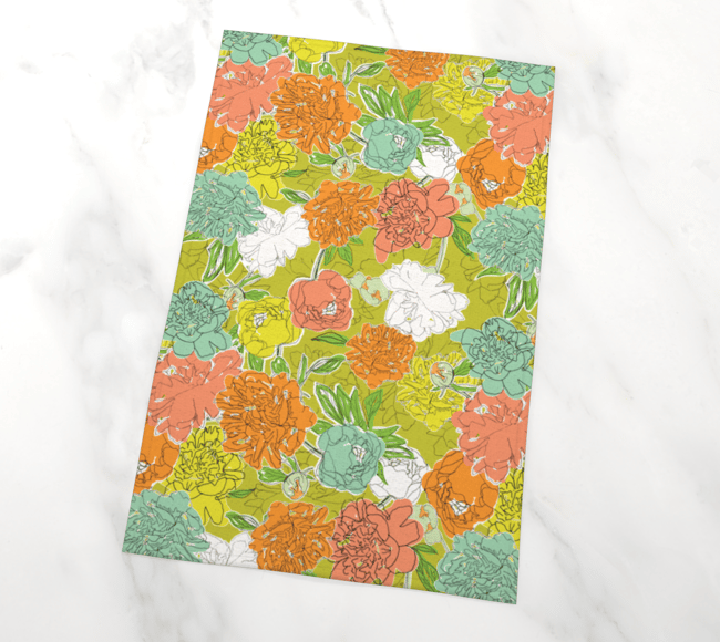 Peony Tea Towel 